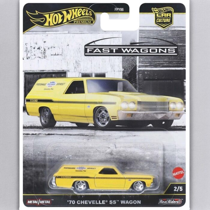 Hot Wheels - 1970 Chevrolet Chevelle Wagon, yellow fast wagon