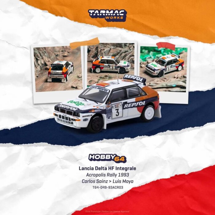Tarmac - 1993 Lancia Delta HF Integrale White Carlos Sainz Acropolis Rally