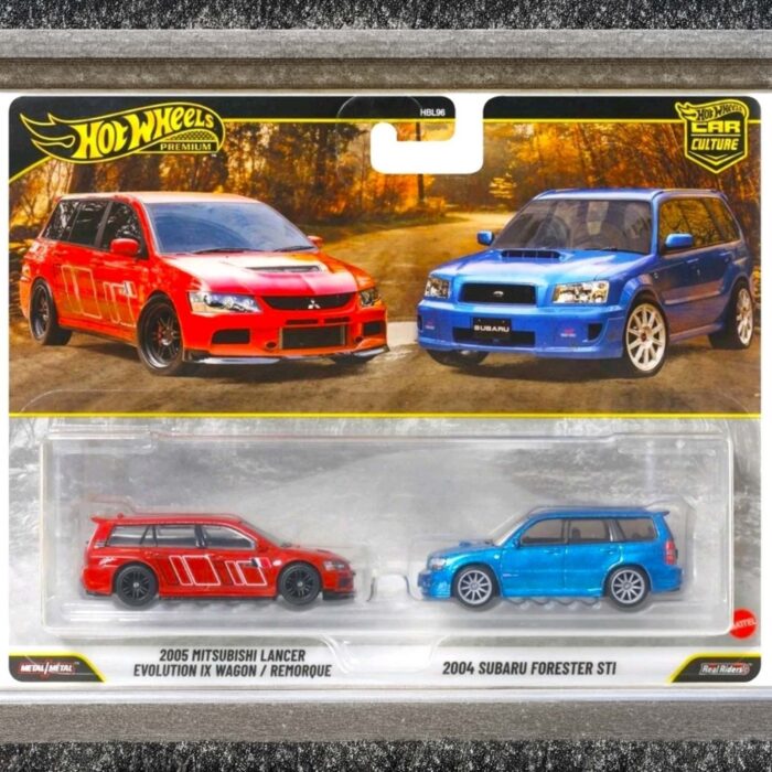 Hot Wheels - 2-pack Mitsubishi Lancer & Forester - red