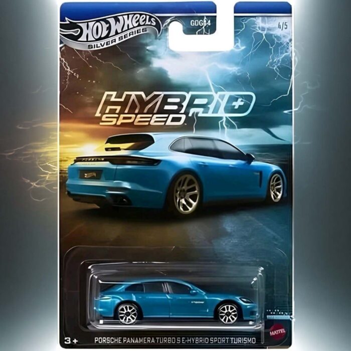 Hot Wheels - 2018 Porsche Panamera E-hybrid, blue hybrid speed