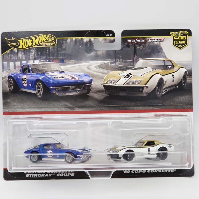 Hot Wheels - 2-pack Custom Corvette Stingray Coupe & 69 Copo Corvette