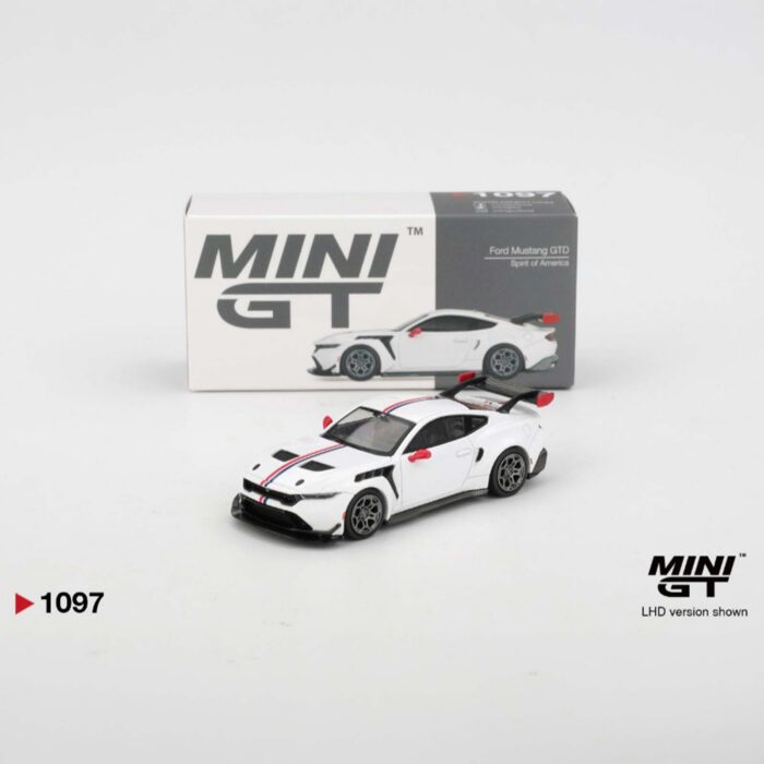 Mini Gt - 2025 Ford Mustang GTD Spirit of America, blister, lhd, 1097
