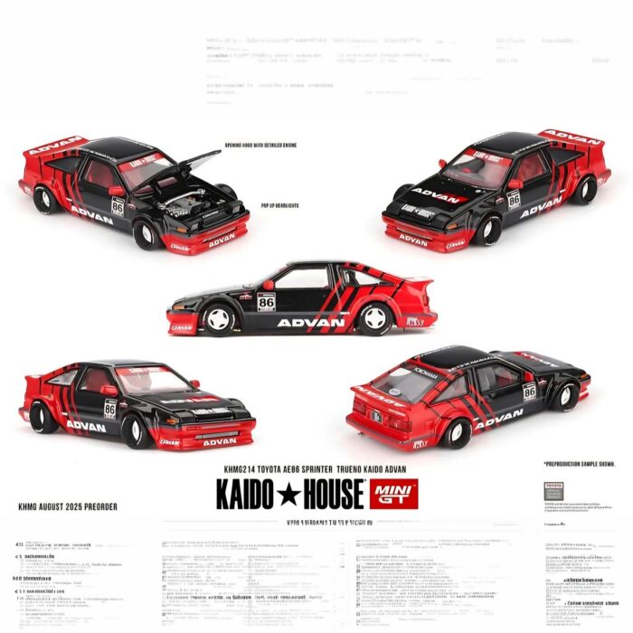 Mini Gt - 1983 Toyota AE86 Sprinter Trueno *Kaido Advan