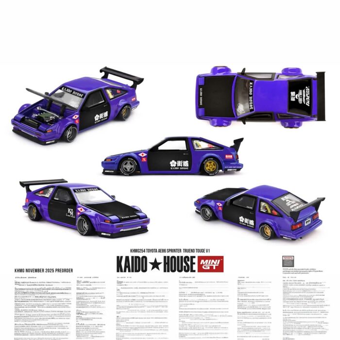 Mini Gt - 1983 Toyota AE86 Sprinet Trueno Kaido Touge V1