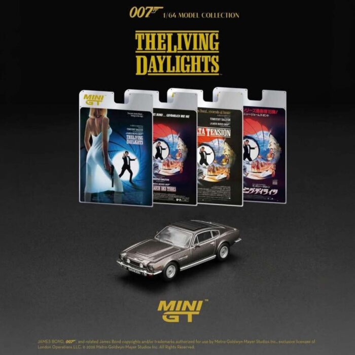 Mini Gt - 1987 Aston Martin V8 Vantage *The Living Daylights*English Blister