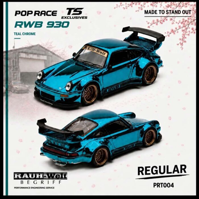 Pop Race - RWB 930 *Tokyo Station Exclusives*, teal chrome