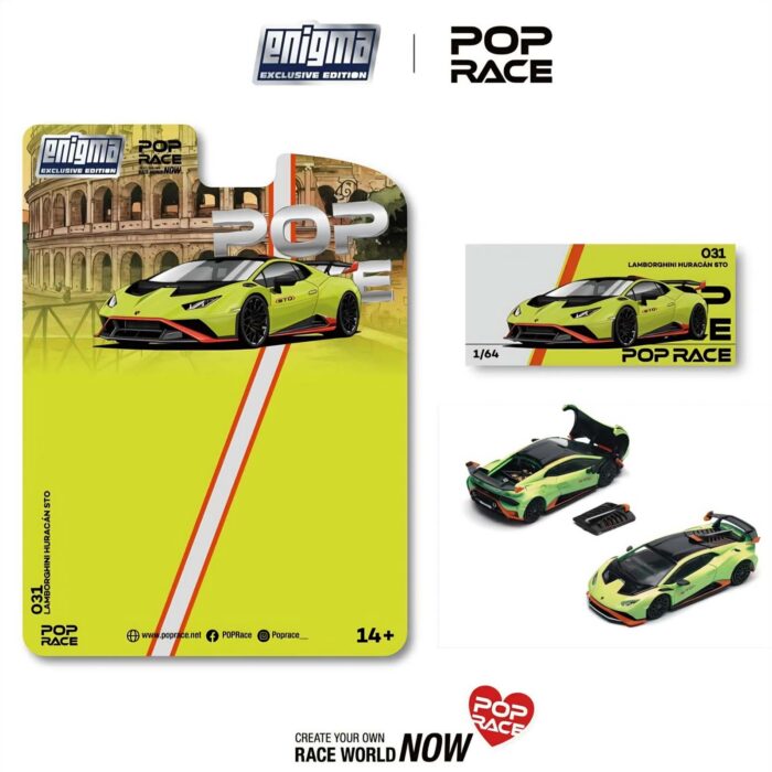 Pop Race - Lamborghini Huracan STO, verde citrea/aracio dac