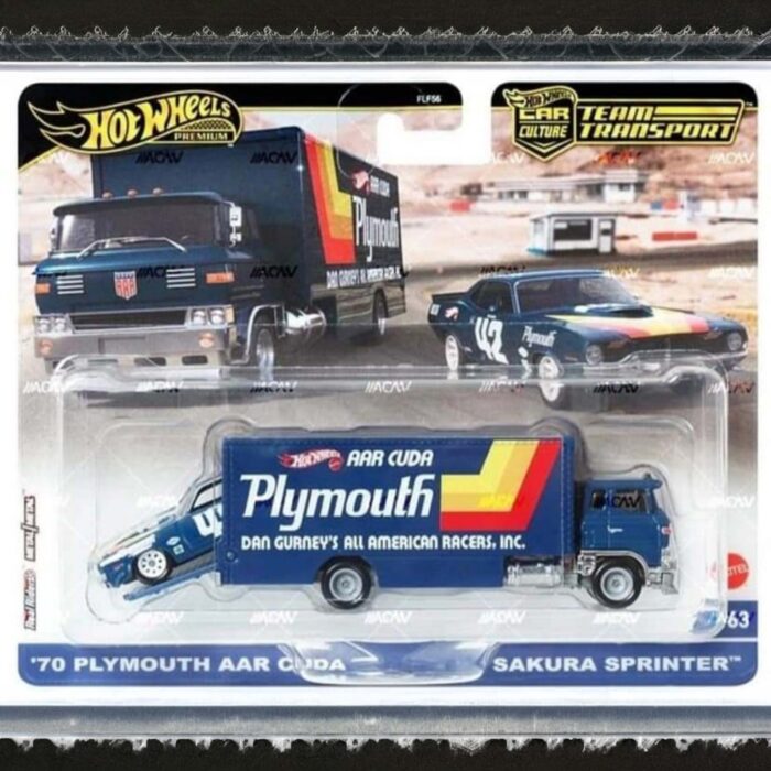 Hot Wheels - Sakura Sprinter Truck & 1970 Plymouth AAR Cuda Dan Gurney 63