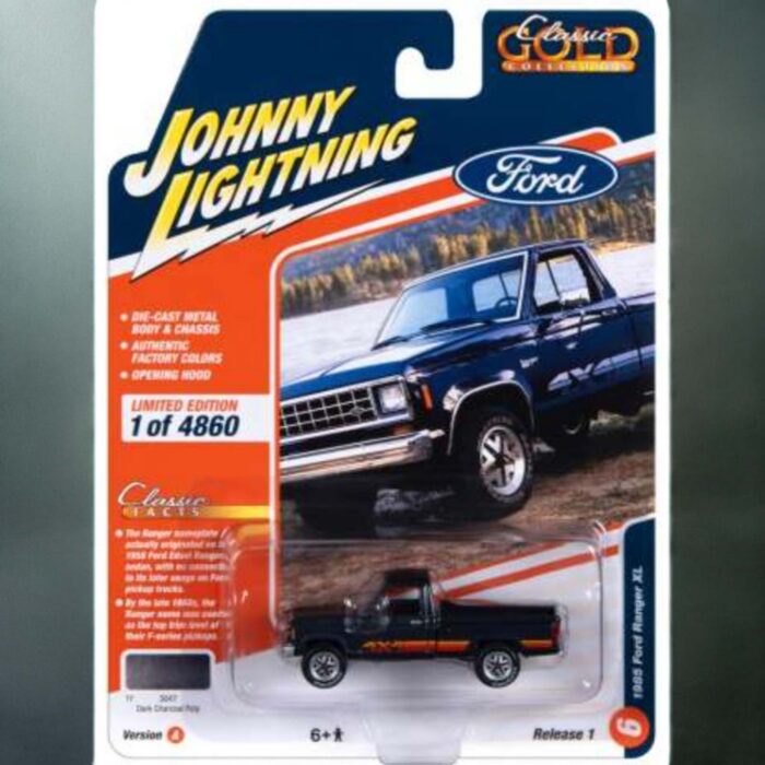 Johnny Lightning - 1985 Ford Ranger, dark charcoal poly