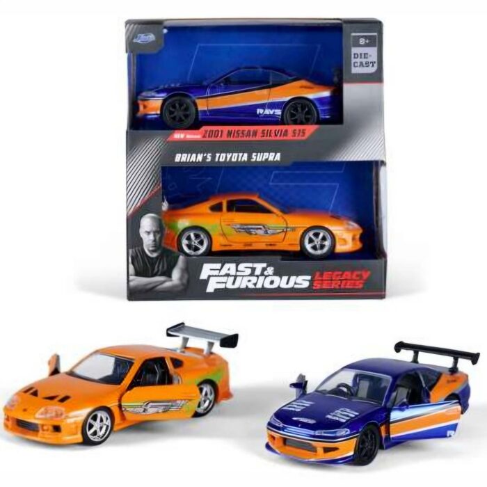 Jada - 1/32 Fast & Furious Twin pack Nissan Silvia S15 & Brian's Toyota Supra, Wave 3/2