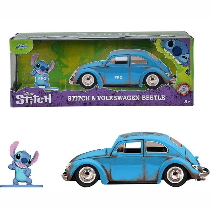 Jada - 1/32 1959 Volkswagen Beetle *Lilo and Stitch*, blue lichte schade aan doosje