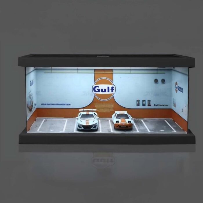 More Art - Diorama *Gulf parking lot*, orange/blue