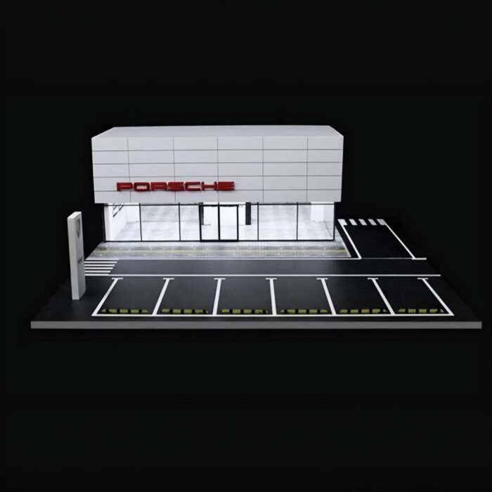 More Art - Diorama *Porsche showroom*, white/black/red