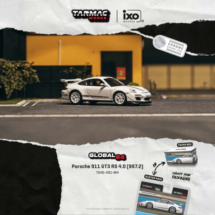 Tarmac - 2025 Porsche 911 (997) GT3 RS, white, blister