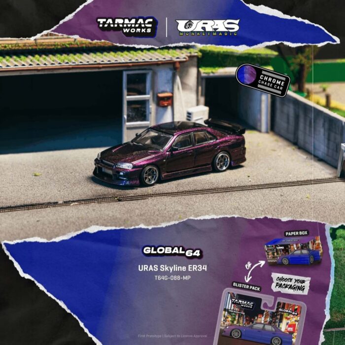 Tarmac - 2025 Nissan Skyline GTR (ER34), uras midnight purple, blister