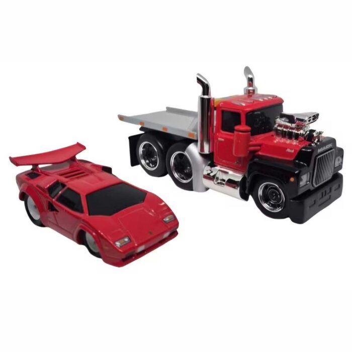 Maisto - 1980 Mack R685ST Flatbed with Lamborghini Countach, red/black